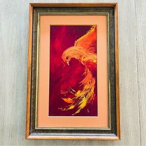Framed and Matted Serge Paque Pheonix Painting 17.5” x 11.5